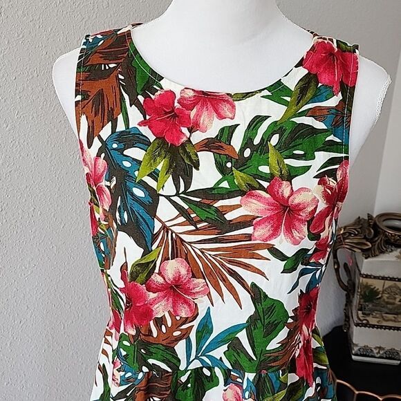 ANTHROPOLOGIE Everly Tropical Floral Dress - Picture 2 of 11